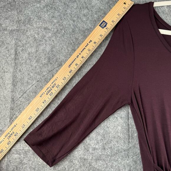 Matilda Jane Women Dress Size Small Eggplant Stretch Knit Pockets Teacher Office - Picture 9 of 12